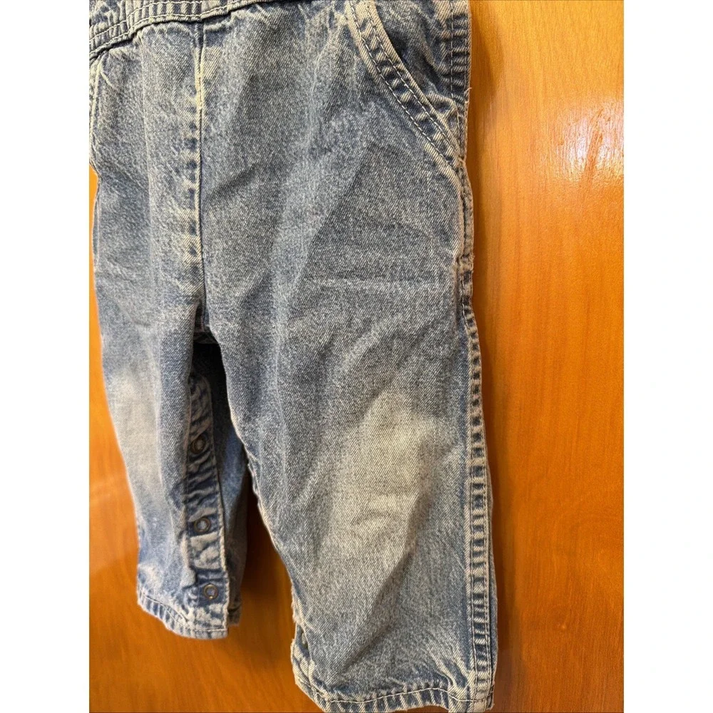 Vintage OshKosh B'gosh Denim Overalls Vestbak Toddler 2T Snap Crotch 90s